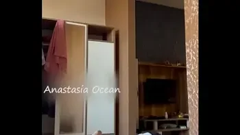 He took out his penis and began to masturbate while his step sister was choosing an outfit