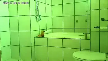 spy camera caught my 18 year old stepsister fucking a sticky dildo in the batroom