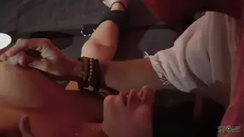 TIED UP ORAL SEX TILL ORGASM FOR SAPPHIRE ASTREA, BUSTY SPANISH GIRL