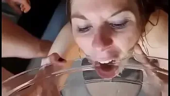 drinking piss from a glass porn