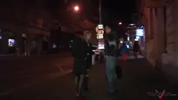 Nice Fucking In Van During  A Night Trip Through Prague