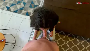 Slutty young latina whore sucks me and lets me fuck her - POV