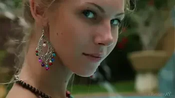 Sexy Blue Eyed Blonde Teen Naked Poolside - Full Video!