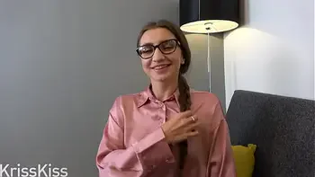 Hot brunette English tutor fucks hard and gets in her mouth!