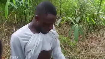 Black Power Man And Black Power Ladies Doing It In An Uncompleted And Bush