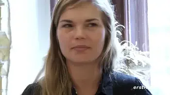 Ersties: Danish Babe Toys Her Hairy Pussy With a Glass Dildo