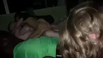 fat ass white girl takes 2 cocks next  to her friend getting fucked too pt1