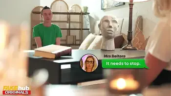 FAKEhub - Unreal hot MILF teacher with big pert tits seduces young student to fuck her soaking wet pussy and anal sex in her tight ass