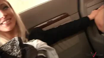 Three hotties sneaking amateur dude into the car for good fuck