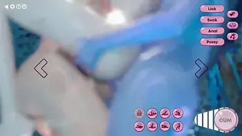 Three wet futa bitches fuck asses in the shower - animation futanari 3some sex