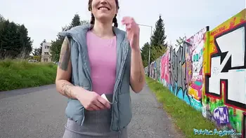 Public Agent She's taken to a hotel where she is fucked hard by a big white cock