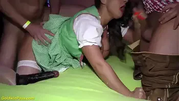 german lederhosen anal gangbang with Sexy Susi