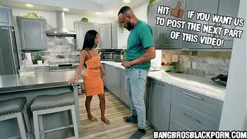 Beautiful black girl gets fucked by a huge black cock