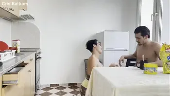 I went to serve my stepson breakfast, but ended up letting  him fuck me