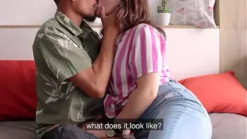 Stepsister lets Stepbrother See her White Pussy