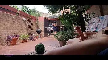 I pulled out my dick while my stepmom was folding clothes and this is what happened..