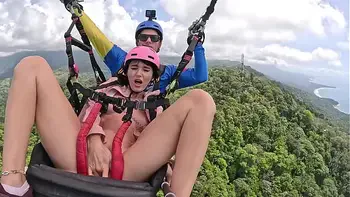 Wet and Messy Extreme SQUIRTING while PARAGLIDING 2 in Costa Rica