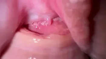 This pussy gets wet from the first touch, Extreme close up creamy fuck