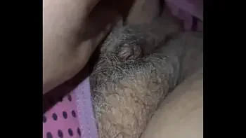 Homemade play with my Hairy old Wife's Pussy and Big tits.