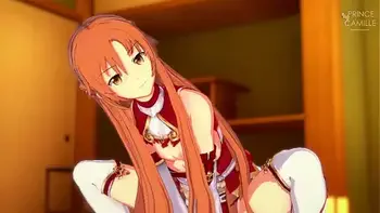 Asuna unplanned sex POV in a village room online