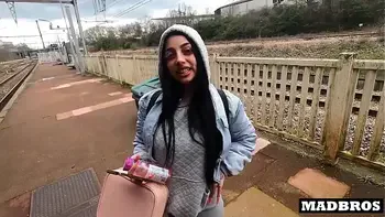 I fuck my chilean friend's good ass in a public train and at her place after seeing each other again