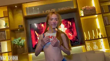 Teen Little Chloe get ass hard fucked in her parent's house while she is alone