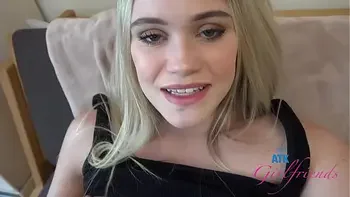 Sweet amateur blonde smokes and then smokes a cock POV (Chloe Rose)