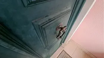 White latina wife suffering from a hernia calls her neighbor