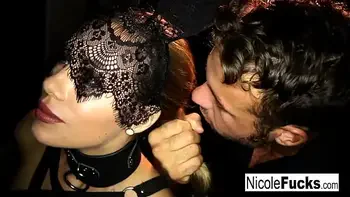 Sexy Nicole gets dominated by a big cock stud then gets creampied