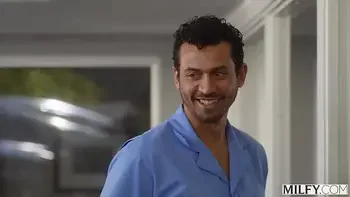 MILFY Curvy mature Syren rides his young cock poolside