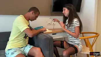 A depraved teacher seduced a student and teaches him to have sex