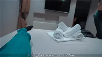 DAY 8 - Step son fucks Step mom in public Sauna! Step mother Unexpected Cum inside Sex in SPA