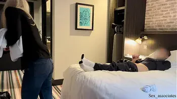 Public Dick Flash. The hotel maid was shocked when she saw me jerking off during room cleaning service but agreed to help me cum