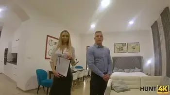 HUNT4K. Man rents an apartment and fucks a blonde immediately