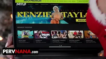 StepNana Is Going To Give StepGrandson All The Blowjobs And Pussy He Wants For Christmas - MYLF