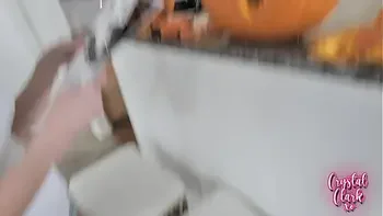 Pumpkin Carving With My Hot Step Aunt