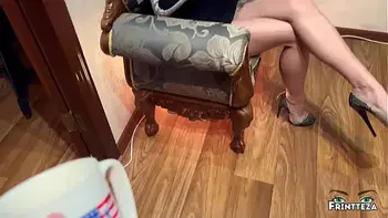 Hot Stepmom cheats on her husband from her Stepsons, swallows a dick and lick her ass