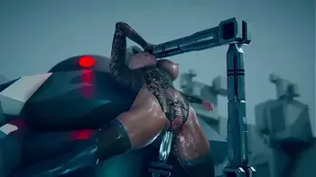 2B recibe mantenimiento vaginal por un Androide | Nier: Automata