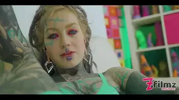 Tattooed hippie ANAL lover stretching her ANAL and pushes out her prolapse and gets fucked by a big dick