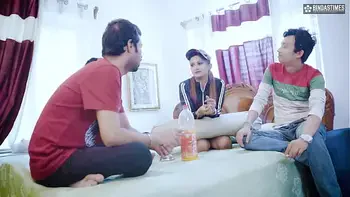 Desi Indian Step Sister gets Multiple cumshots on her face by her Three Step Brothers