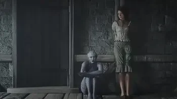 Two guests chose a busty woman for a threesome. Hot animation futanari double penetration