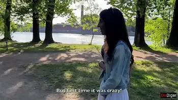 Girlfriend gets orgasms in a public park and I control it with a toy from Flirtwithsb