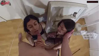 Two Sexy Slaves Please Their Master And Worship His Big Cock - DOLLSCULT