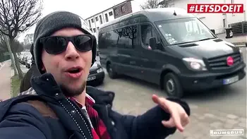 LETSDOEIT - Sexy Busty German MILF Kitty Core Takes It Rough On The Backseat Of The Van