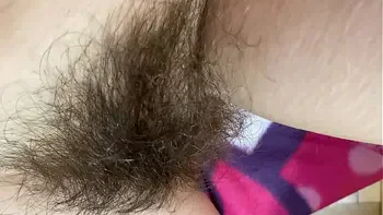 extreme close up on my hairy pussy huge bush 4k HD video hairy fetish