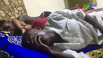 Threesome group fucked on family bed with husband brother