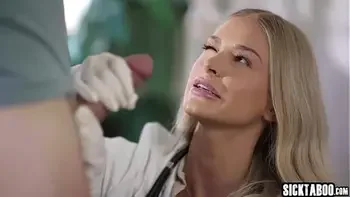 Big tits Emma Hix is a perfect blonde doctor and she loves to suck a cock