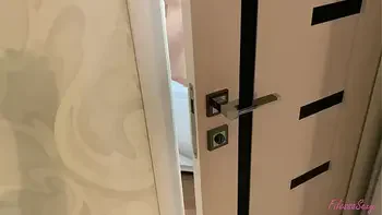 StepSister Blowjob and Hard Doggy Sex in the Bathroom - Peeping