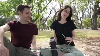How does a Day at the Park end up with a Public Blowjob- - Cute Teen Swallows Cum