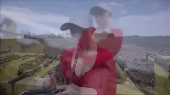 Riding A Huge Tractor Hitch Pin Harrow Play & Broom Handle